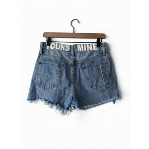 Current/Elliott “Ours Mine” Distressed Denim Cutoff Shorts Size 25